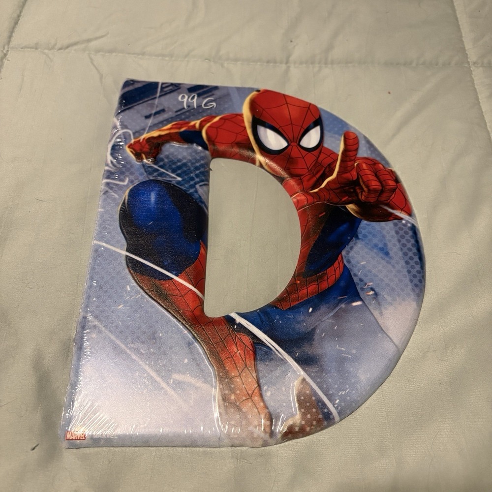 Marvel Spider-Man Letter D Metal Wall Decor 8x10 Open Road Brands New Sealed